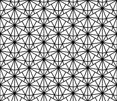 Kumiko.Black ve beyaz sorunsuz geleneksel Japon süsleme.