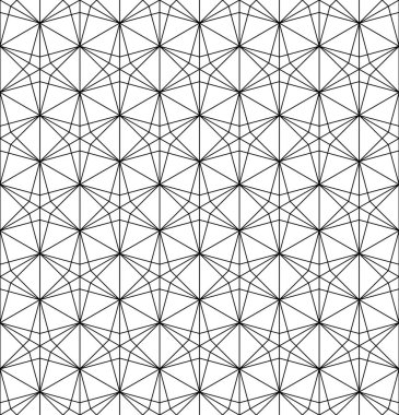 Kumiko.Black ve beyaz sorunsuz geleneksel Japon süsleme.