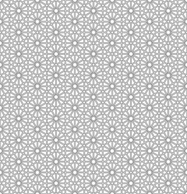 Seamless modeli Japon süs Kumiko dayalı