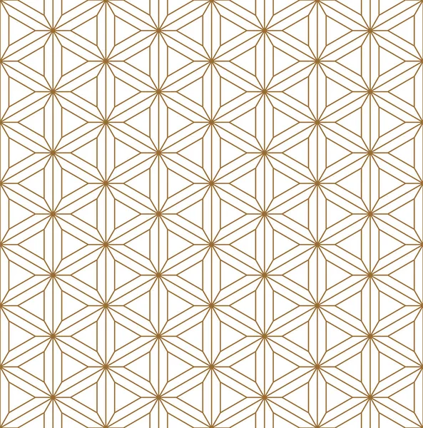 Motif géométrique sans couture basé sur l'ornement japonais Kumiko — Image vectorielle