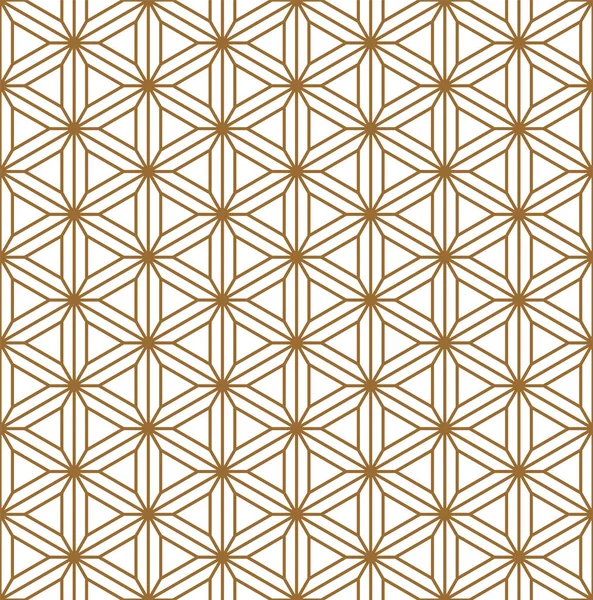Motif géométrique sans couture basé sur l'ornement japonais Kumiko — Image vectorielle