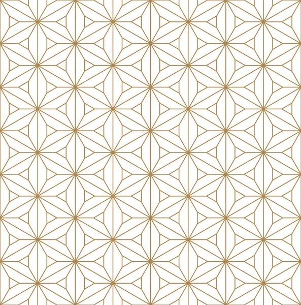 황금에 원활한 일본 패턴 쇼 쿠미 코. — 스톡 벡터