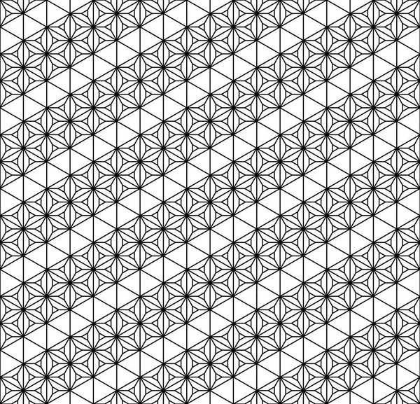 Sorunsuz geleneksel Japon geometrik süs. Siyah ve beyaz.