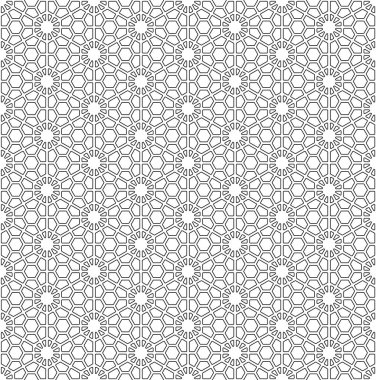 Kesintisiz geometrik model Japon süs Kumiko tabanlı