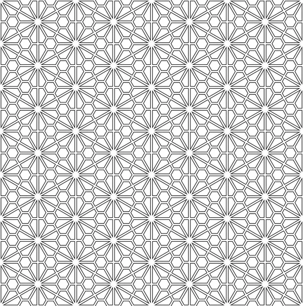 Nahtlose geometrische Muster auf der Grundlage japanischer Ornamente kumiko — Stockvektor