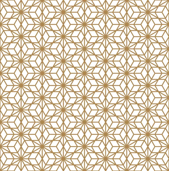 Japanese ornaments Kumiko.Golden color based on the Japanese ornaments Kumiko.Golden color. — 스톡 벡터