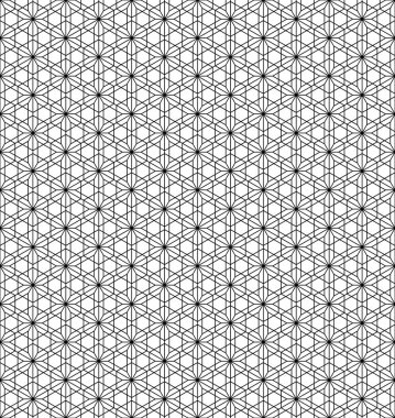 Seamless Japon modeli shoji kumiko siyah beyaz.