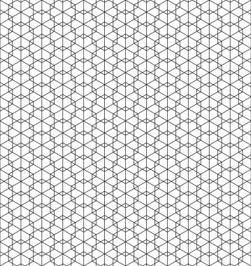 Seamless Japon modeli shoji kumiko siyah beyaz.