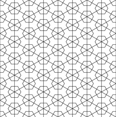 Kumiko.Black ve beyaz sorunsuz geleneksel Japon süsleme.