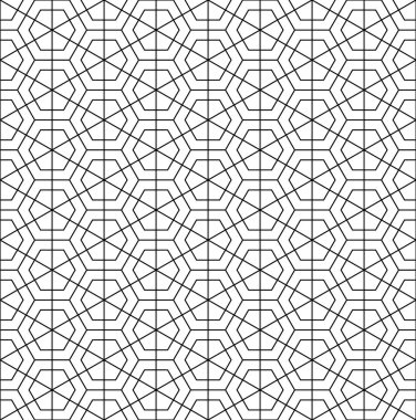 Dikişsiz soyut desen dayalı Kumiko.Black ve beyaz süsleme.