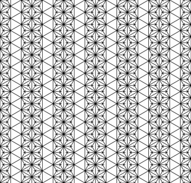 Sorunsuz geleneksel Japon geometrik süs. Siyah ve beyaz.