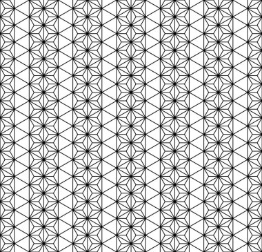 Sorunsuz geleneksel Japon geometrik süs. Siyah ve beyaz.