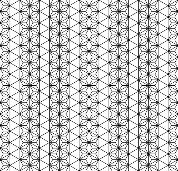 Sorunsuz geleneksel Japon geometrik süs. Siyah ve beyaz.