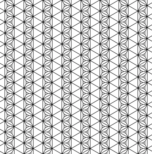 Sorunsuz geleneksel Japon geometrik süs. Siyah ve beyaz. — Stok Vektör