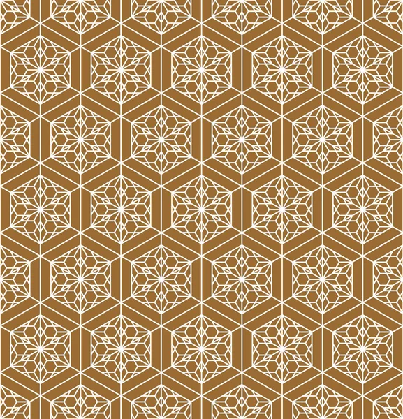 Sorunsuz geleneksel Japon süs. Altın rengi arka plan. Beyaz çizgiler.