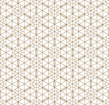 Seamless Japon modeli shoji kumiko altın içinde.