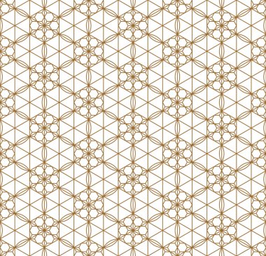 Seamless Japon modeli shoji kumiko altın içinde.