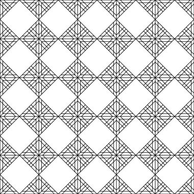 Sorunsuz geleneksel Japon geometrik süs. Siyah ve beyaz.