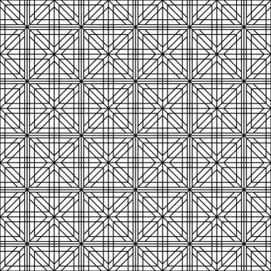 Sorunsuz geleneksel Japon geometrik süs. Siyah ve beyaz.