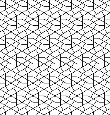 Seamless modeli Japon geometrik süsleme dayalı. Siyah ve beyaz.
