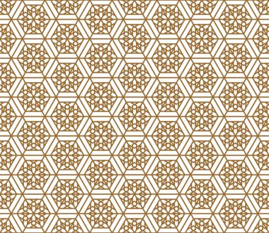 Seamless Japon modeli shoji kumiko altın içinde.