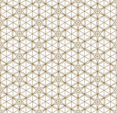 Dikişsiz Japon deseni. Shoji ekranları için. Kumiko ahşap süsleme.