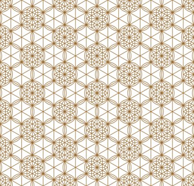 Dikişsiz Japon deseni. Shoji ekranları için. Kumiko ahşap süsleme.