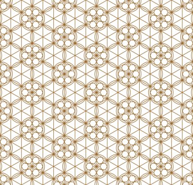 Seamless Japon modeli shoji kumiko altın içinde.