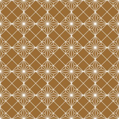 Sorunsuz geleneksel Japon süs. Altın rengi arka plan. Beyaz çizgiler.