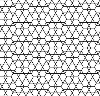 Siyah ve beyaz renkte Dikişsiz geometrik desen.