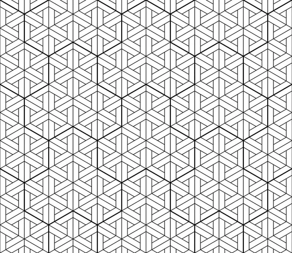 Adorno geométrico japonés tradicional sin costuras. Blanco y negro . — Archivo Imágenes Vectoriales