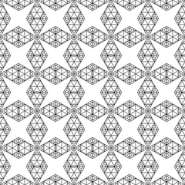 Seamless pattern based on Japanese geometric ornament .Black and white. — Stock Vector