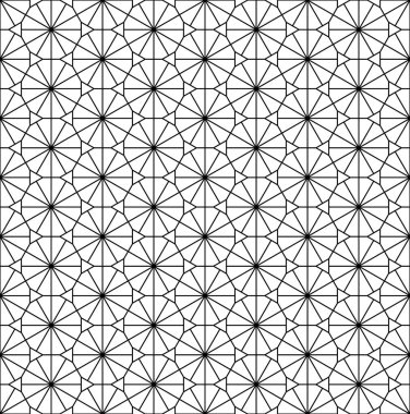 Kumiko.Black ve beyaz sorunsuz geleneksel Japon süsleme.