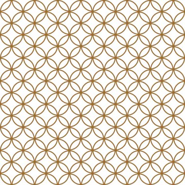 Japon süslemesi Kumiko 'ya dayanan kusursuz desen. Altın renk..