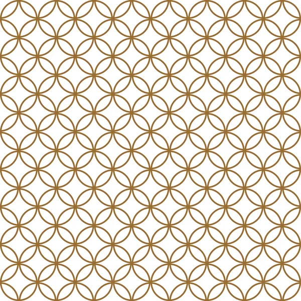 Bezešvé vzor založený na japonské ornament Kumiko.Golden barva. — Stockový vektor