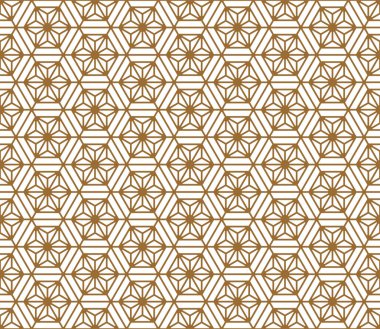Seamless Japon modeli shoji kumiko altın içinde.
