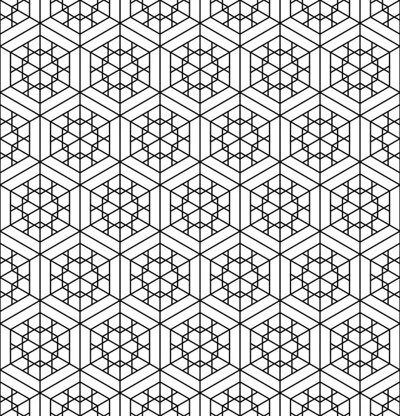 Бесшовный узор на основе японского геометрического орнамента. . — стоковый вектор