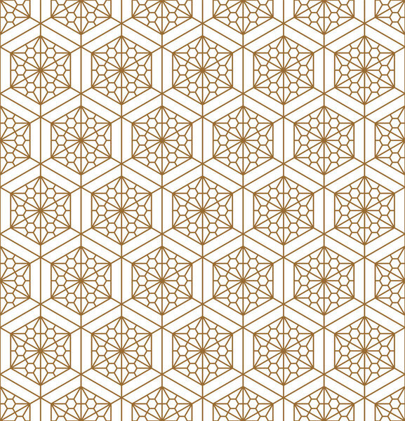 Japanese seamless pattern in style woodwork kumiko ornament.