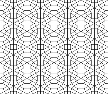 Kumiko.Black ve beyaz sorunsuz geleneksel Japon süsleme.