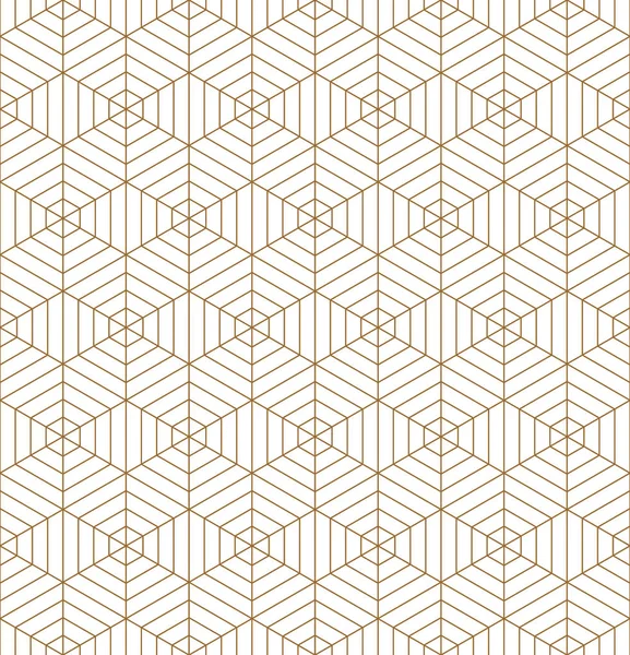 无缝传统的日本装饰库米科. 金色线条. — 图库矢量图片