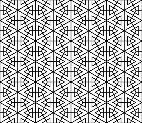 Geometrický vzor bezešvé ve stylu Kumiko — Stockový vektor