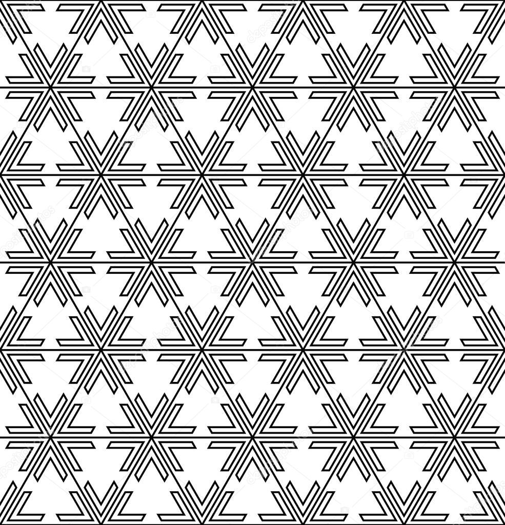 Seamless pattern based on traditional Japanese Kumiko ornament