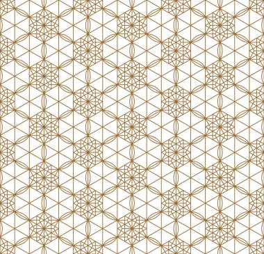 Dikişsiz Japon deseni. Shoji ekranları için. Kumiko ahşap süsleme.