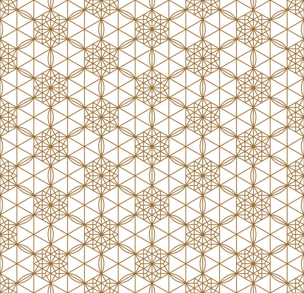 Seamless japanese pattern.For shoji screens.Kumiko woodwork ornament.