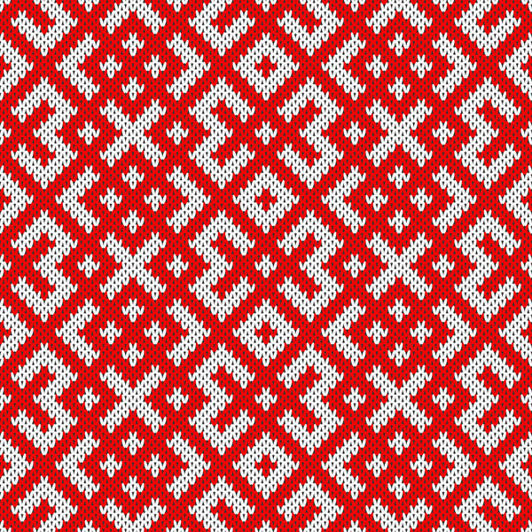 Seamless Knitting Pattern.Based on traditional Russian ornament.