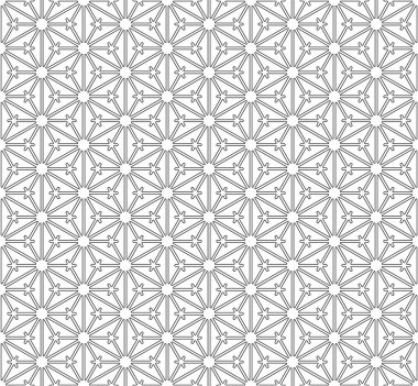 Dikişsiz geometrik desen. Geleneksel Japon woofwork süs Kumiko.