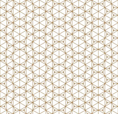 Seamless Japon modeli shoji kumiko altın içinde.