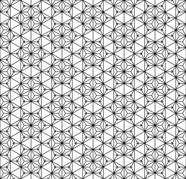 Siyah Dikişsiz geleneksel Japon süsleme Kumiko