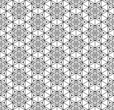 Siyah Dikişsiz geleneksel Japon süsleme Kumiko