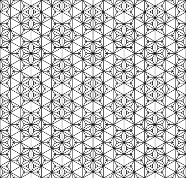 Siyah Dikişsiz geleneksel Japon süsleme Kumiko